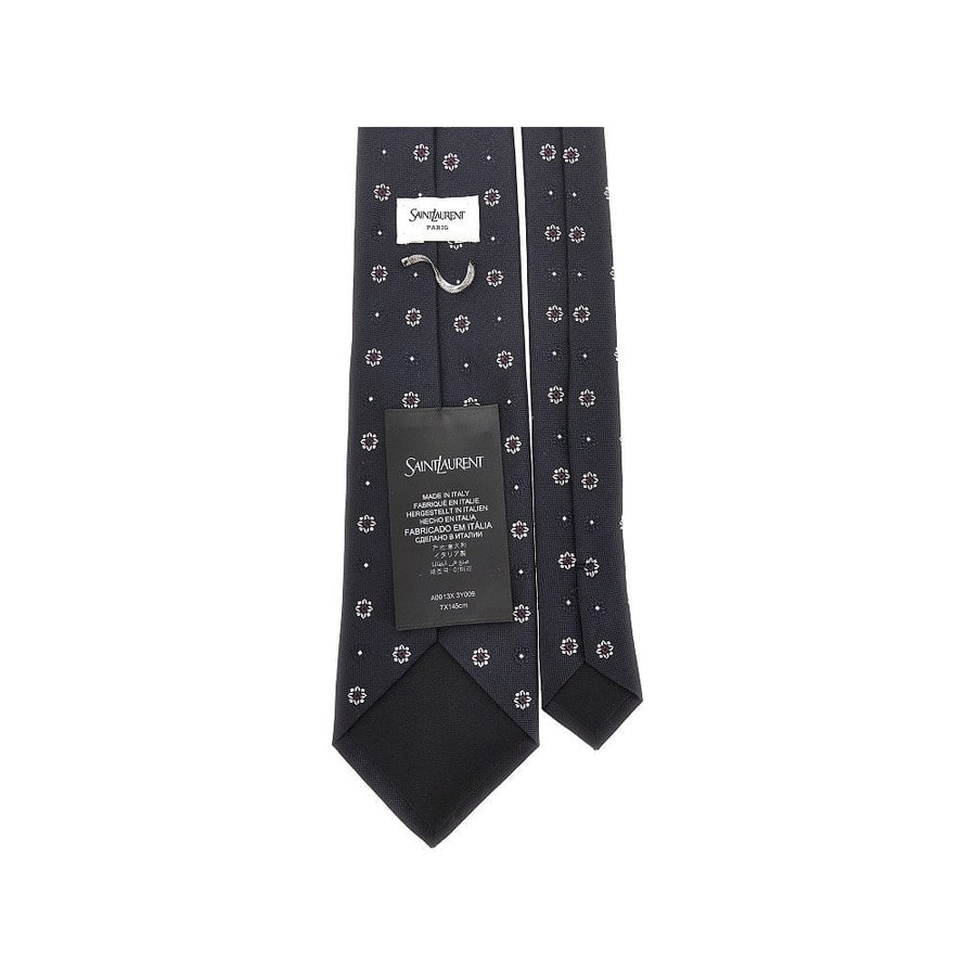 Saint Laurent Cravatta in jacquard di seta, view 2