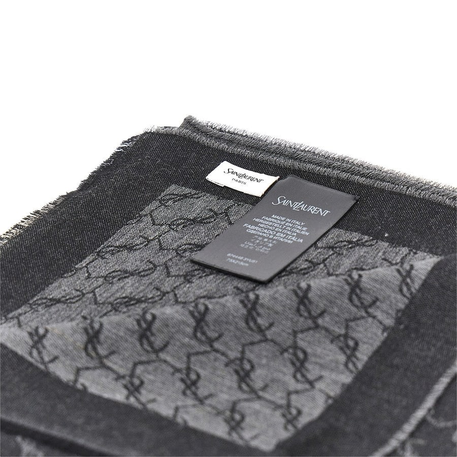 Saint Laurent Sciarpa 'Cassandre' in cachemire e seta, view 3