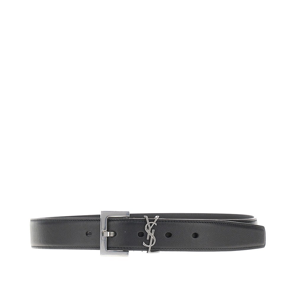 Saint Laurent Cintura in pelle con dettaglio YSL
