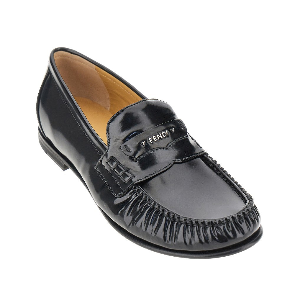 Fendi Mocassini 'Fendi Scrunch' in pelle, view 2