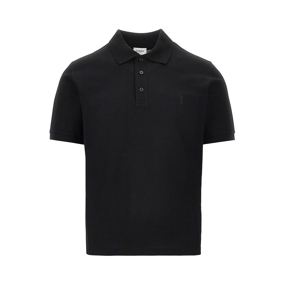 Saint Laurent Polo Boxy con ricamo Cassandre