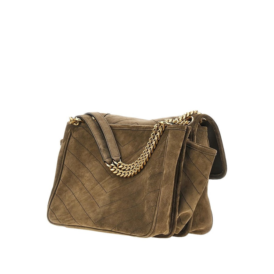 Saint Laurent Borsa 'Niki Tripouch' in pelle scamosciata, view 2