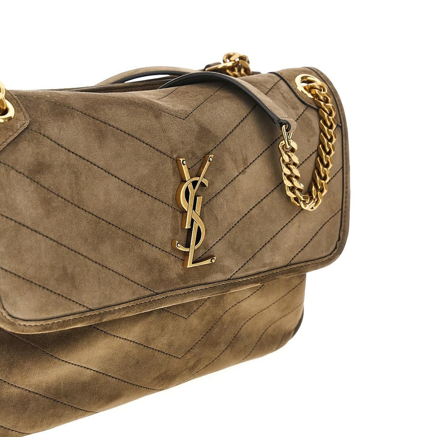 Saint Laurent Borsa 'Niki Tripouch' in pelle scamosciata, view 4