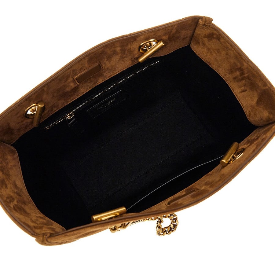 Saint Laurent Borsa shopping 'Niki' piccola in suede, view 3