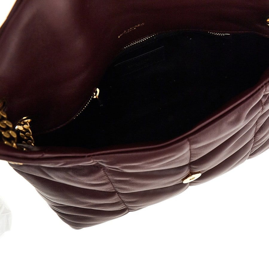 Saint Laurent Borsa 'Loulou Puffer' piccola in pelle, view 3