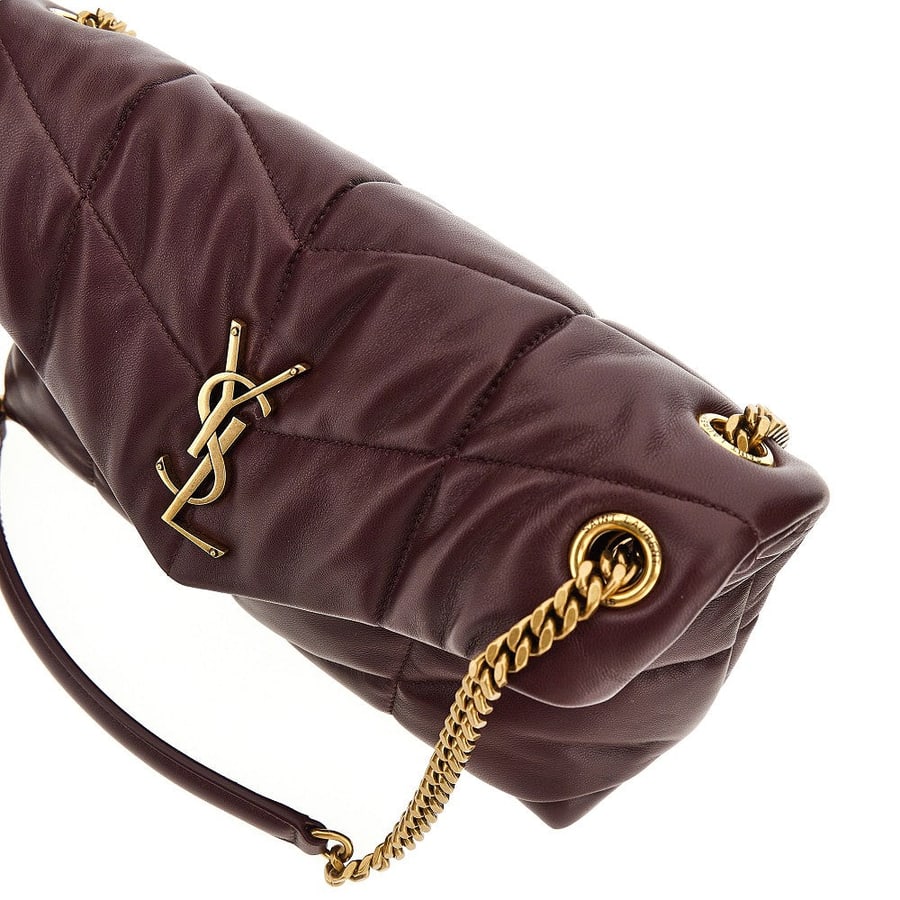 Saint Laurent Borsa 'Loulou Puffer' piccola in pelle, view 4