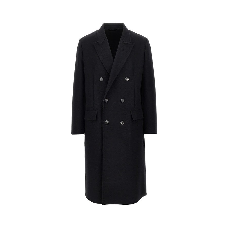 Saint Laurent Cappotto in feltro di lana double