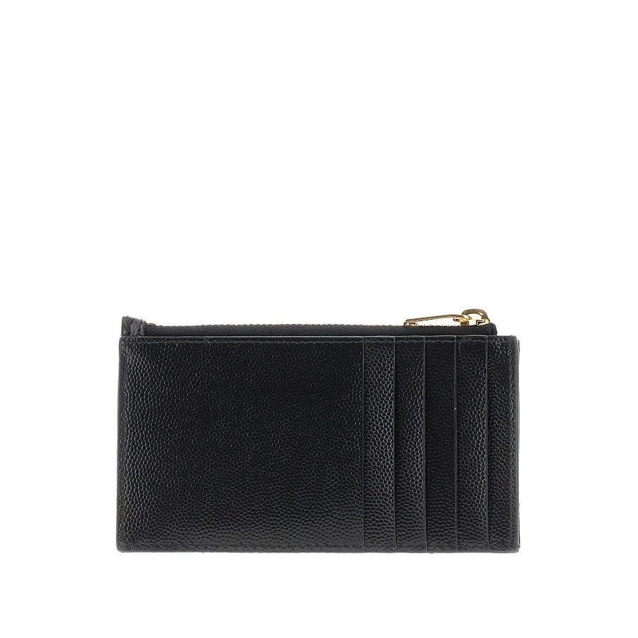 Saint Laurent Pouch portacarte 'Cassandre' in pelle granata, view 2
