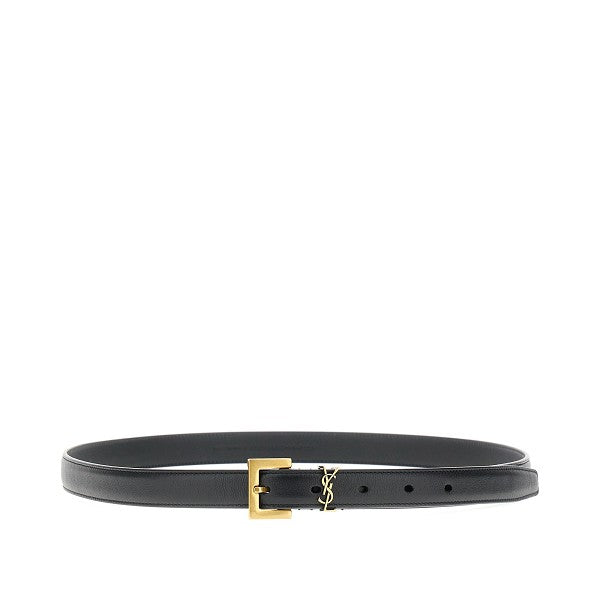 Saint Laurent Cintura in pelle con dettaglio YSL