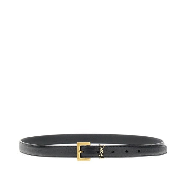 Saint Laurent Cintura in pelle con dettaglio YSL