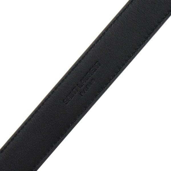 Saint Laurent Cintura in pelle con dettaglio YSL, view 3