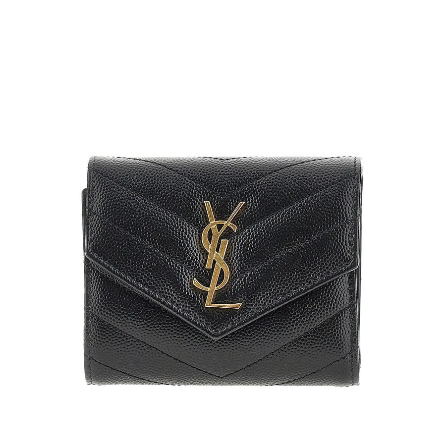 Saint Laurent Portafoglio multi-fold 'Cassandre' in pelle