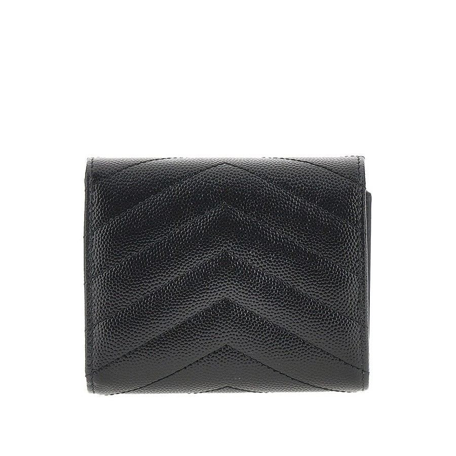 Saint Laurent Portafoglio multi-fold 'Cassandre' in pelle, view 2