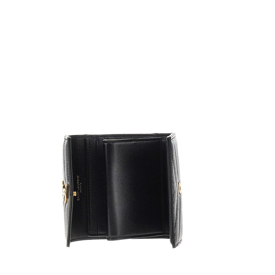 Saint Laurent Portafoglio multi-fold 'Cassandre' in pelle, view 3