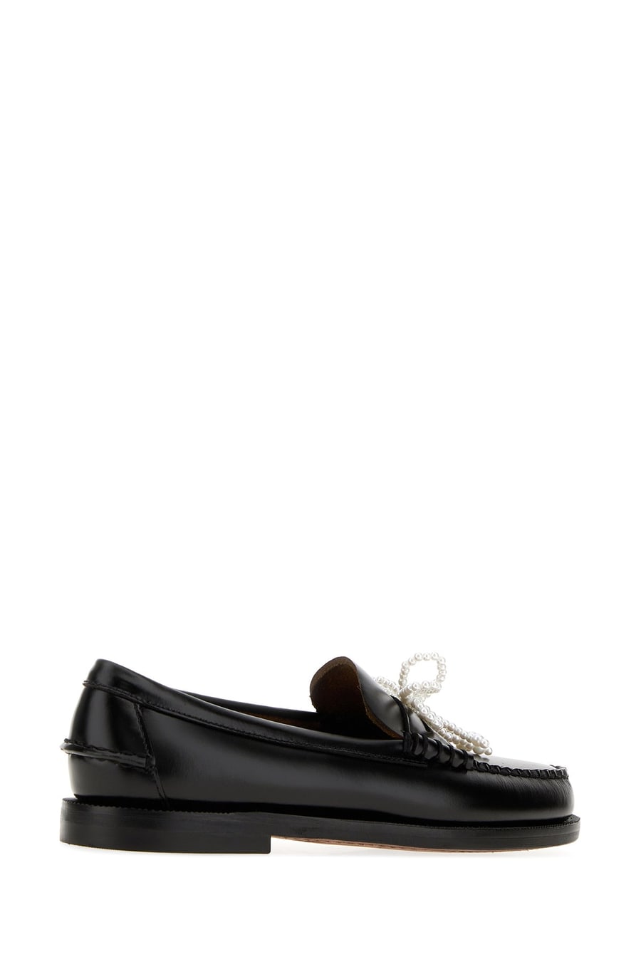 SEBAGO Mocassini Dan Pearls in pelle nera, view 3