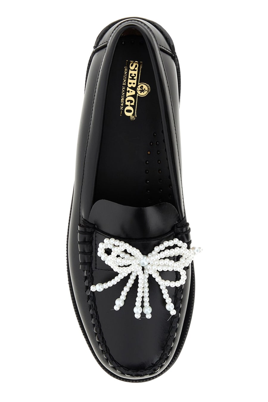 SEBAGO Mocassini Dan Pearls in pelle nera, view 4