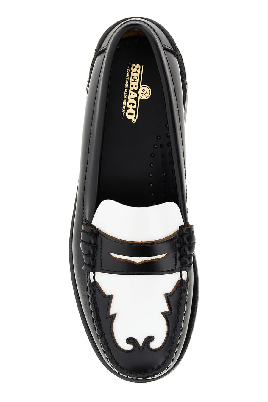 SEBAGO Mocassini Dan Scarabeo in pelle nera, view 4