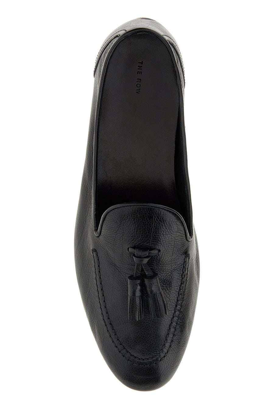 The Row Mocassini Caden in pelle nera, view 4