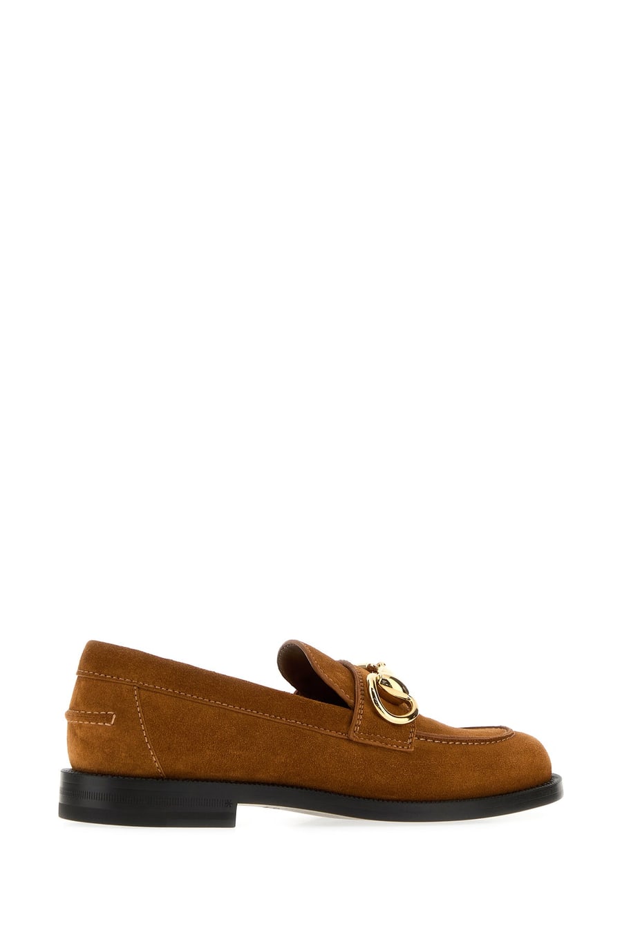 Gucci Mocassini Boulevard in pelle scamosciata cammello, view 3