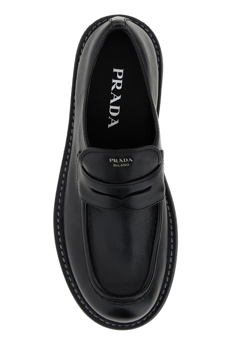 Prada Mocassini in pelle nera, view 4