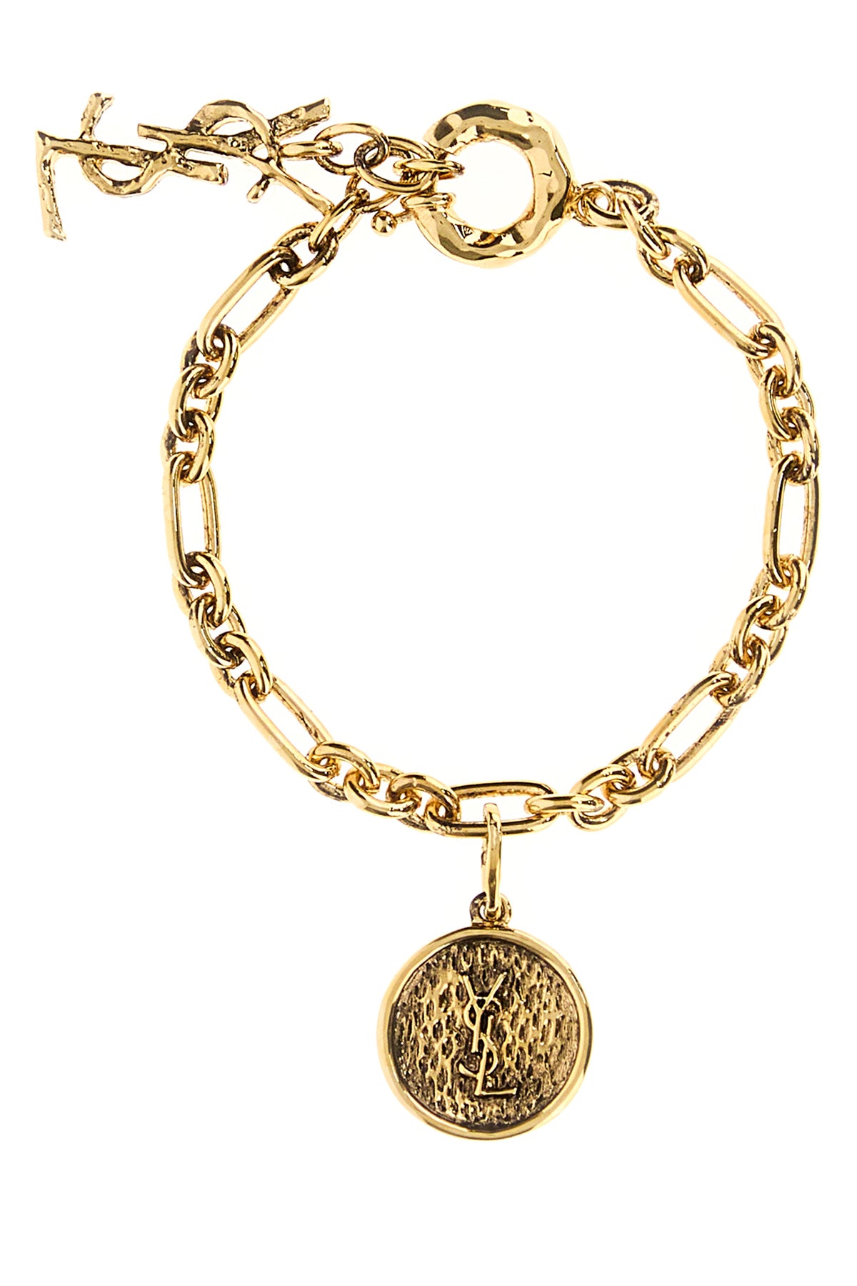 Saint Laurent Bracciale in metallo oro