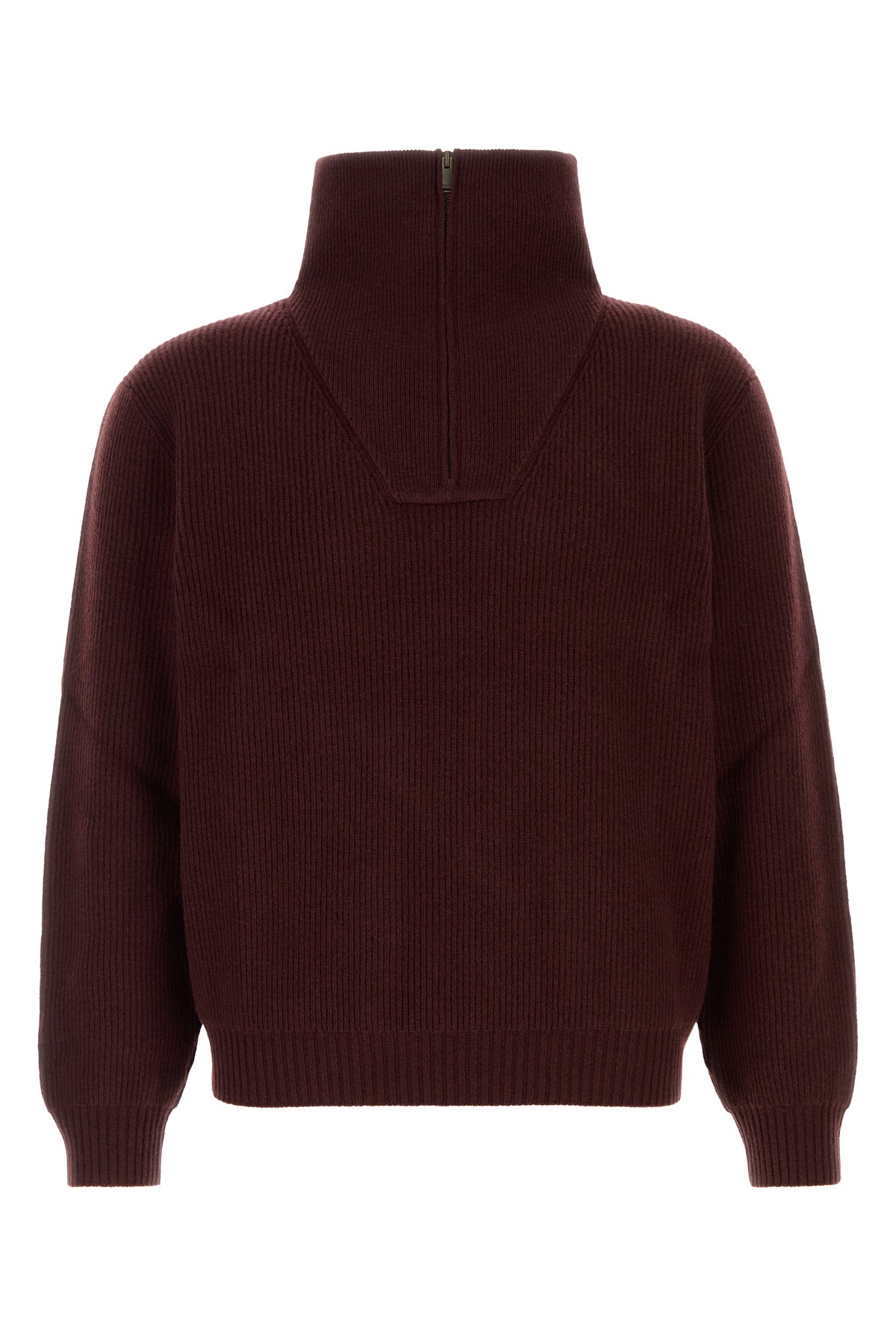 Saint Laurent Maglione in lana bordeaux