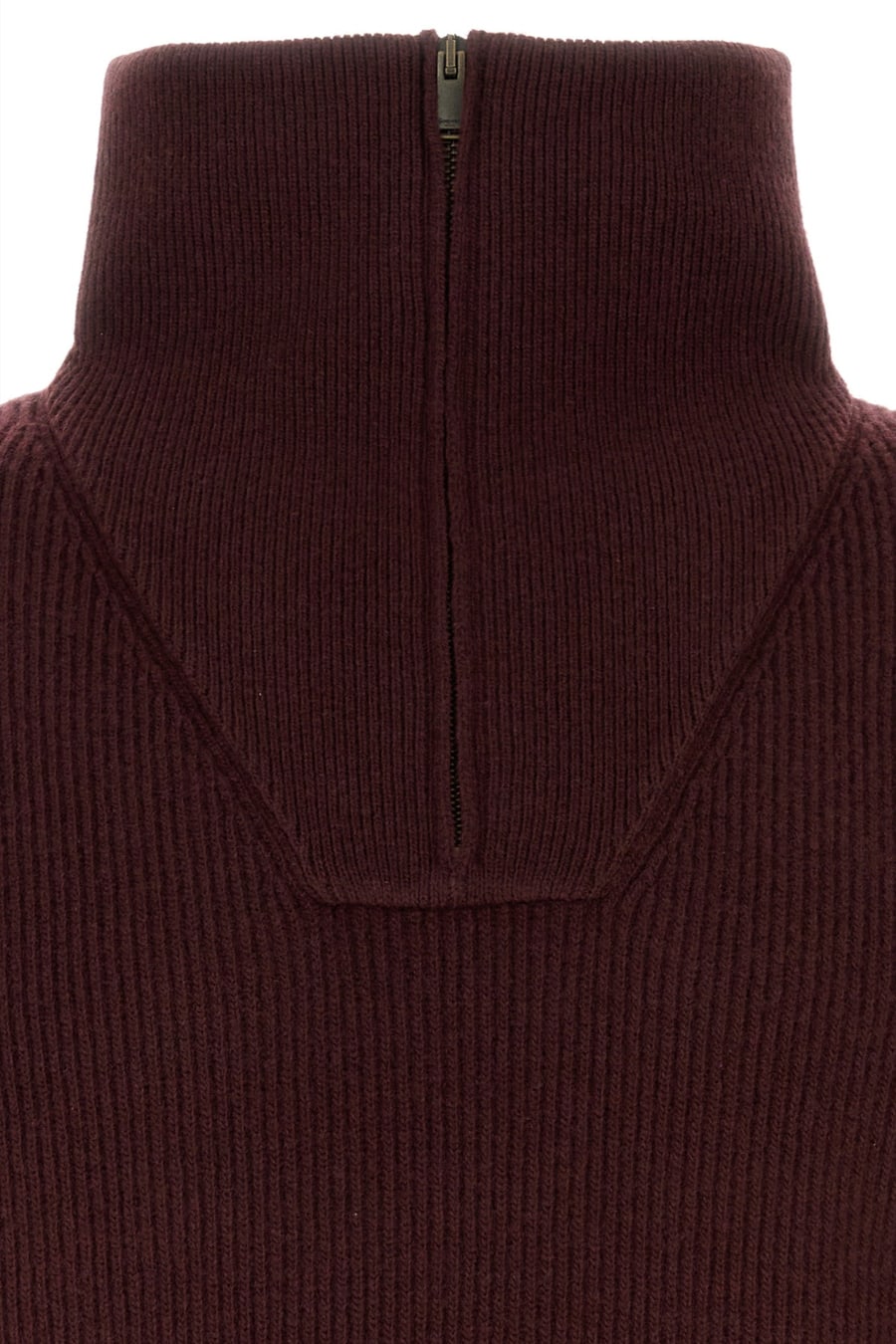 Saint Laurent Maglione in lana bordeaux, view 3