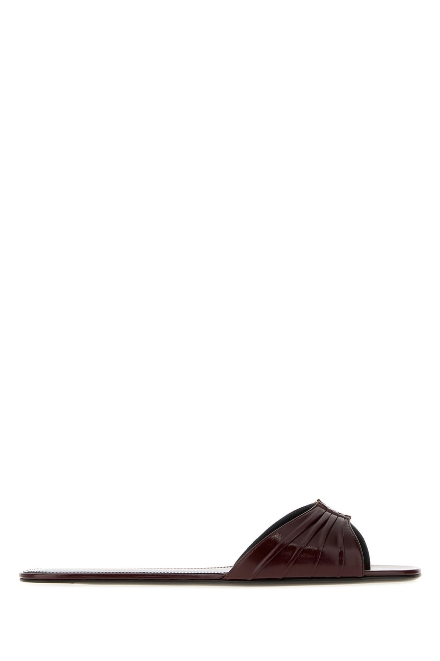 Saint Laurent Slippers Babylone in pelle bordeaux