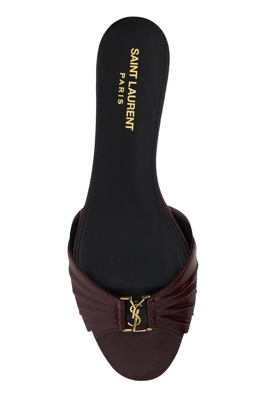 Saint Laurent Slippers Babylone in pelle bordeaux, view 4