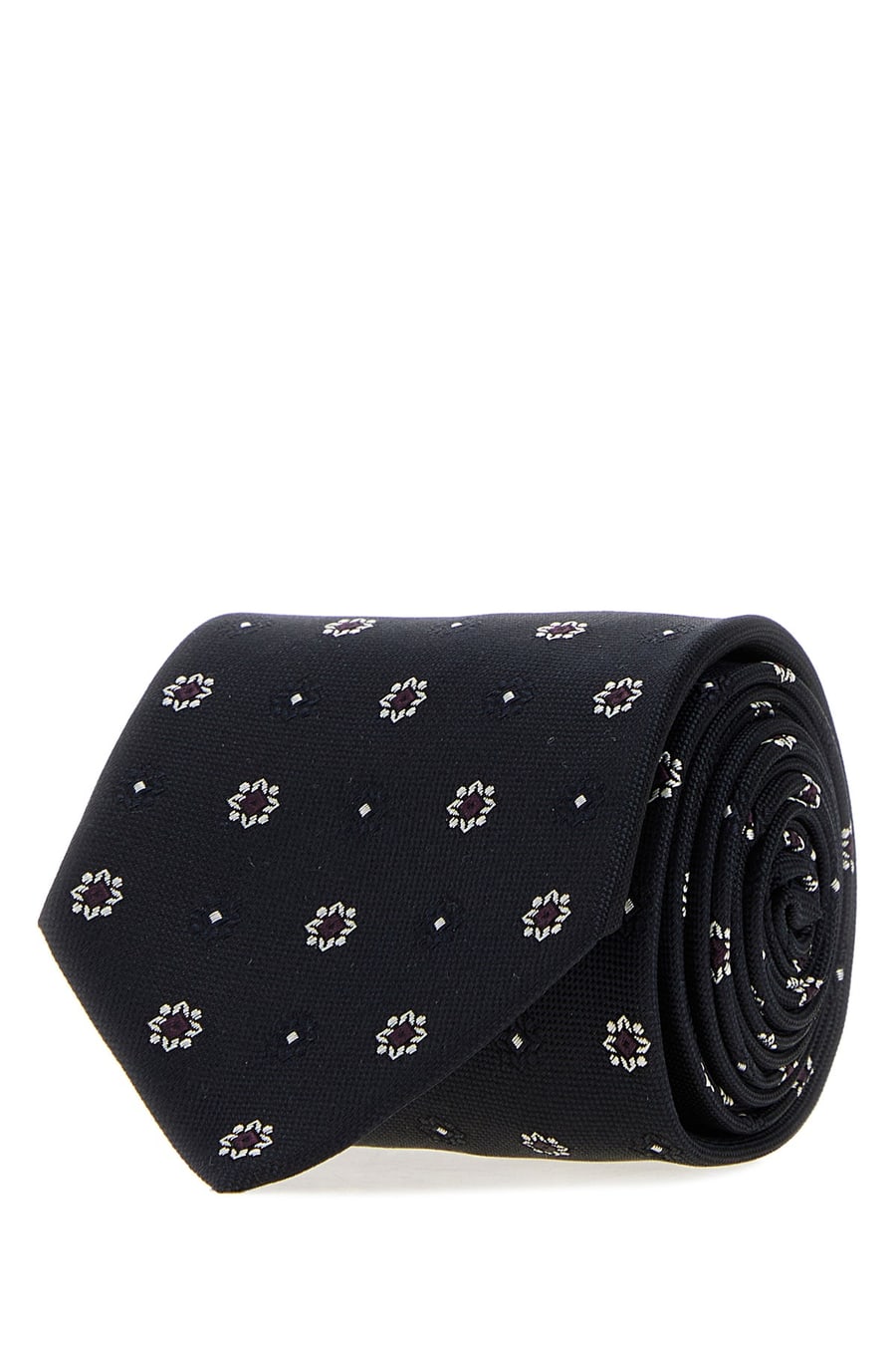 Saint Laurent Cravatta in jacquard ricamato