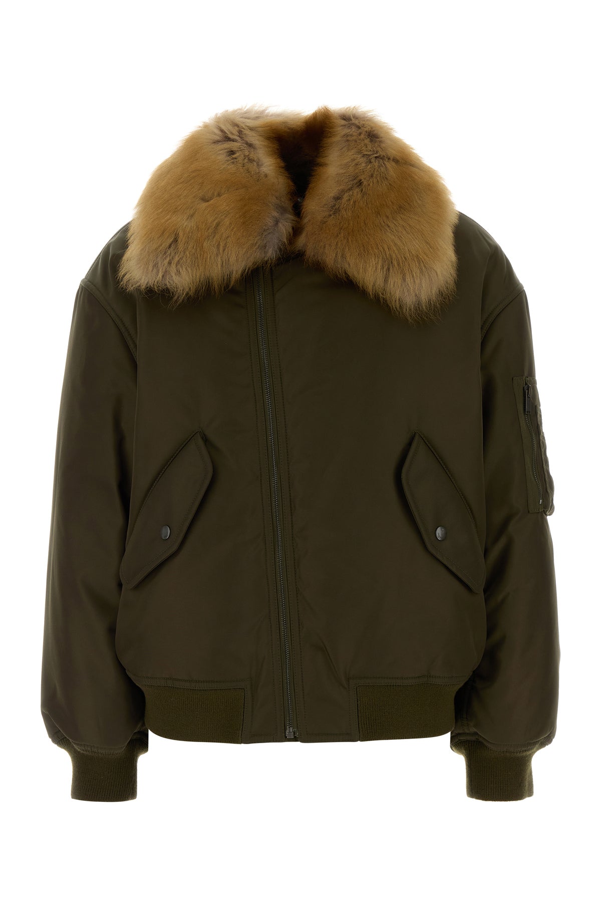 Saint Laurent Bomber in nylon kaki