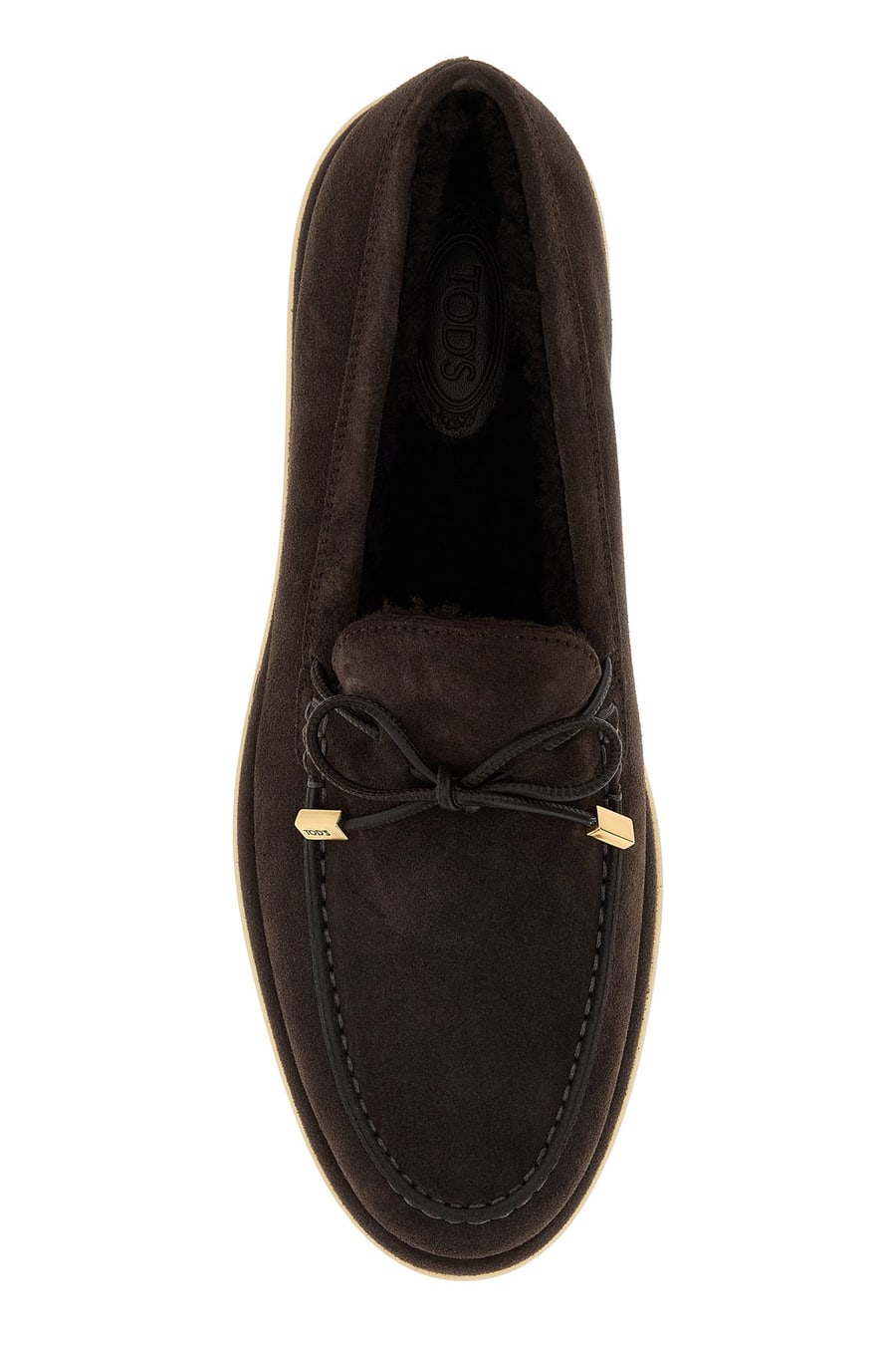 Tod's Mocassini in pelle scamosciata testa di moro, view 4