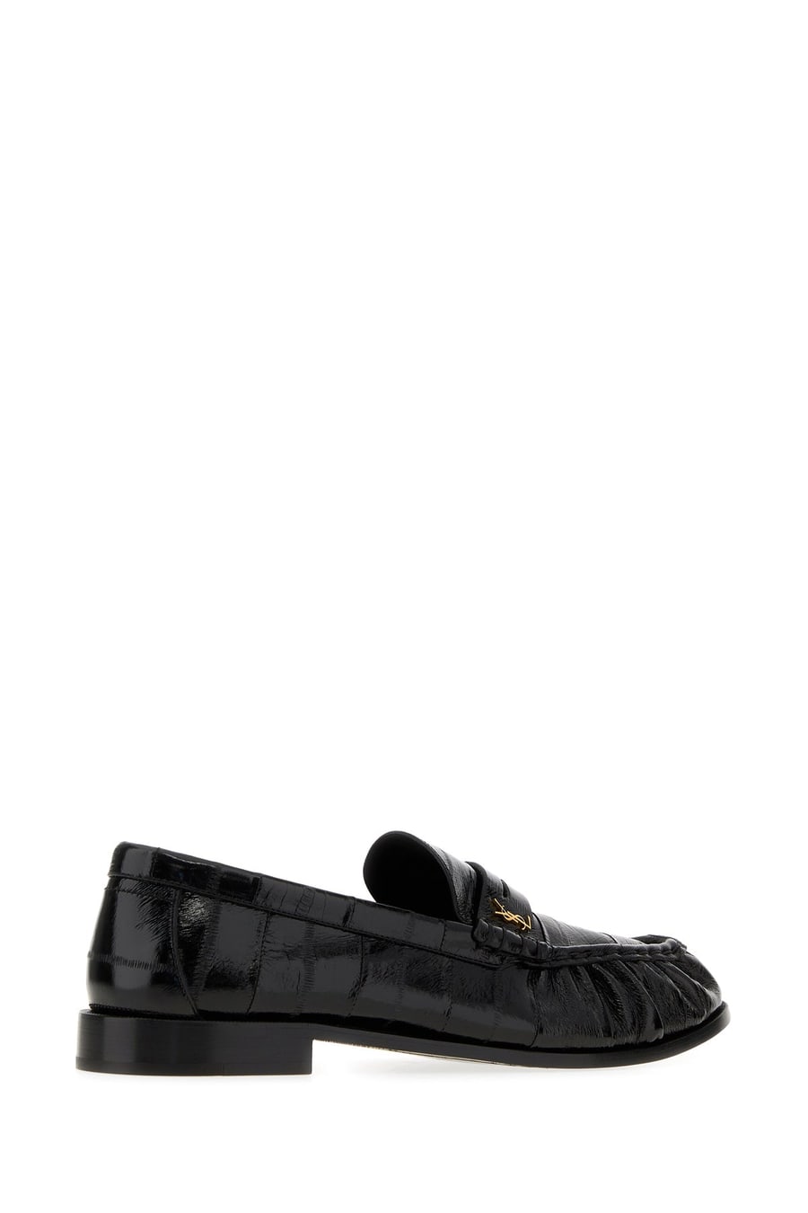 Saint Laurent Mocassini Le Loafers in pelle nera, view 3