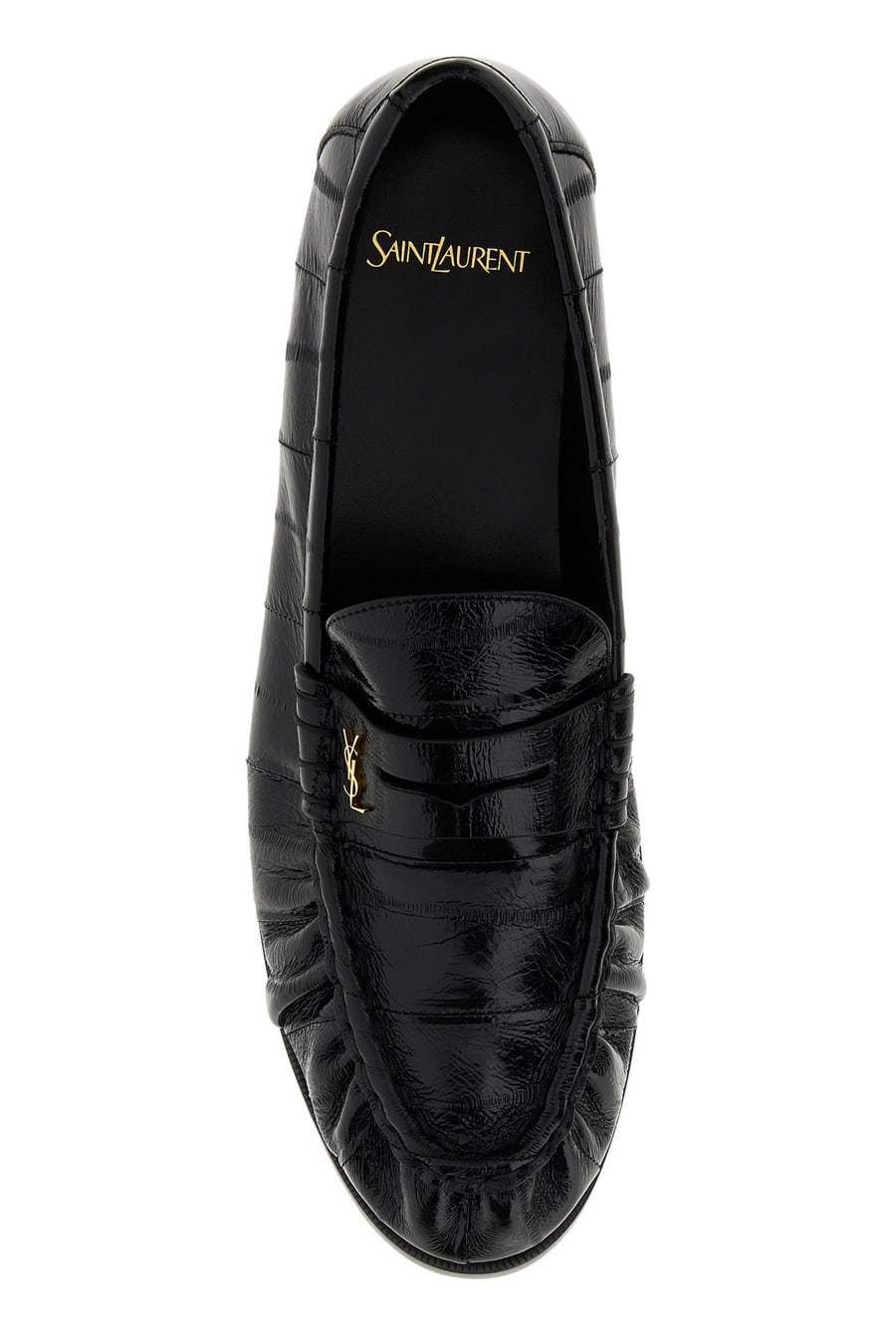 Saint Laurent Mocassini Le Loafers in pelle nera, view 4
