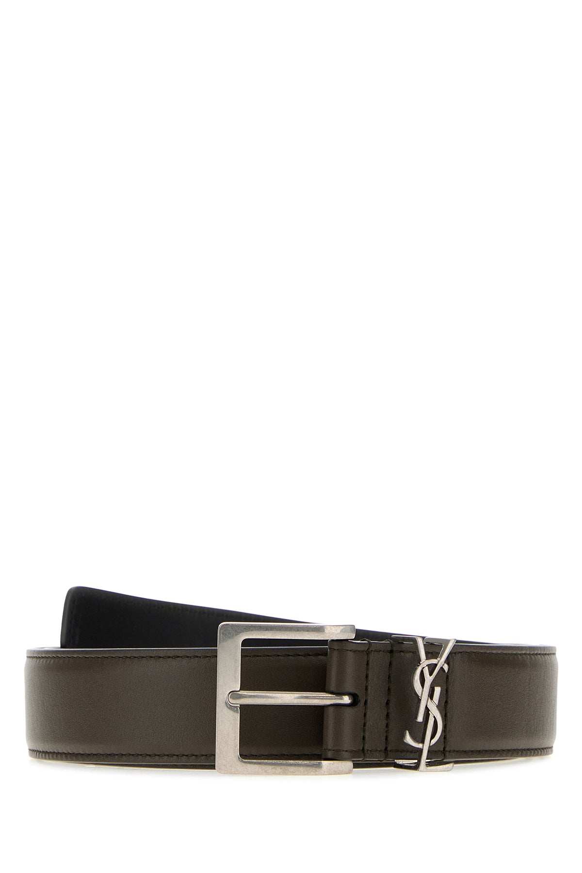 Saint Laurent Cintura in pelle testa di moro