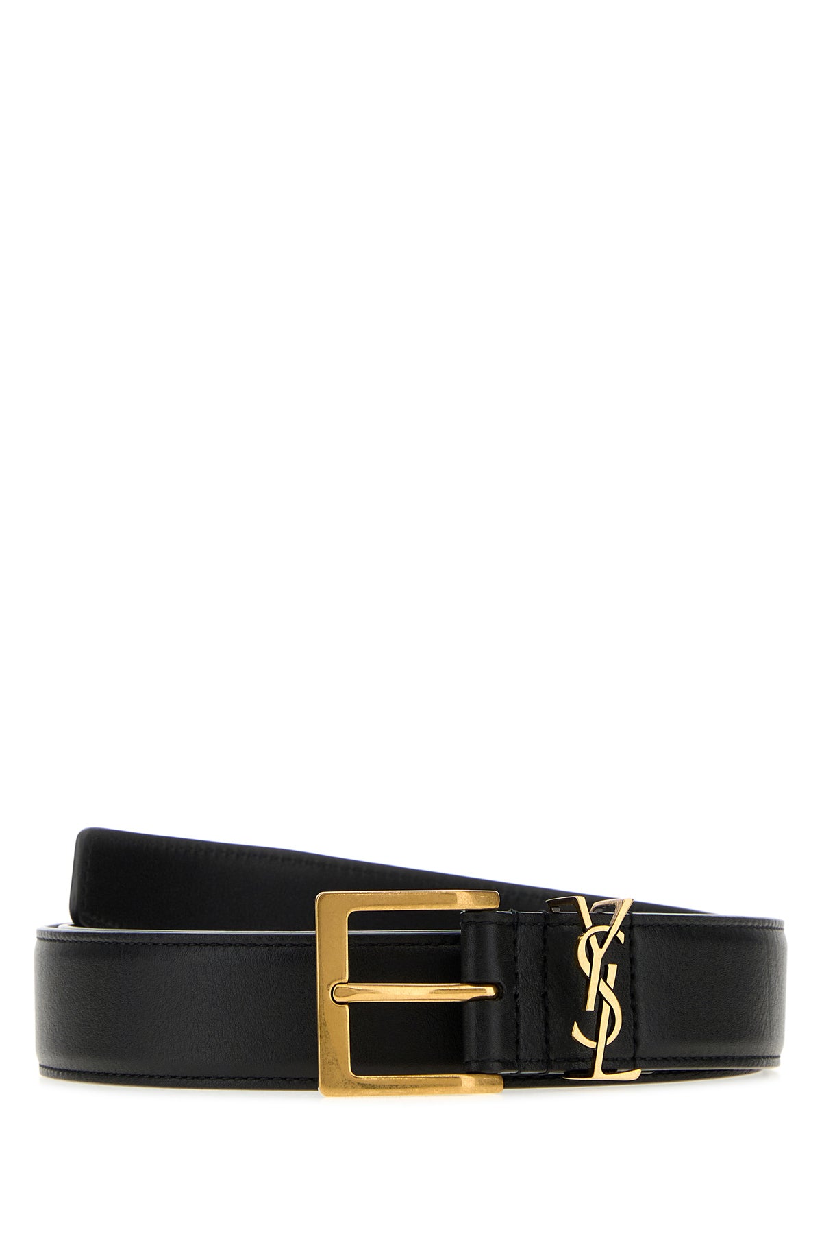 Saint Laurent Cintura in pelle nera