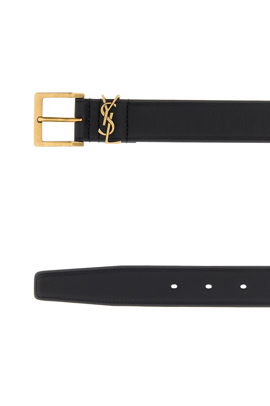Saint Laurent Cintura in pelle nera, view 2