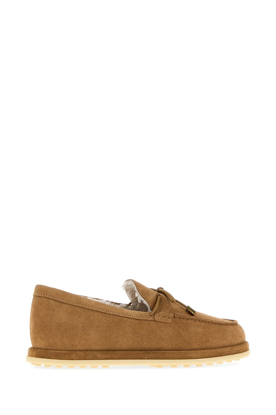 Tod's Mocassini in pelle scamosciata cammello, view 3