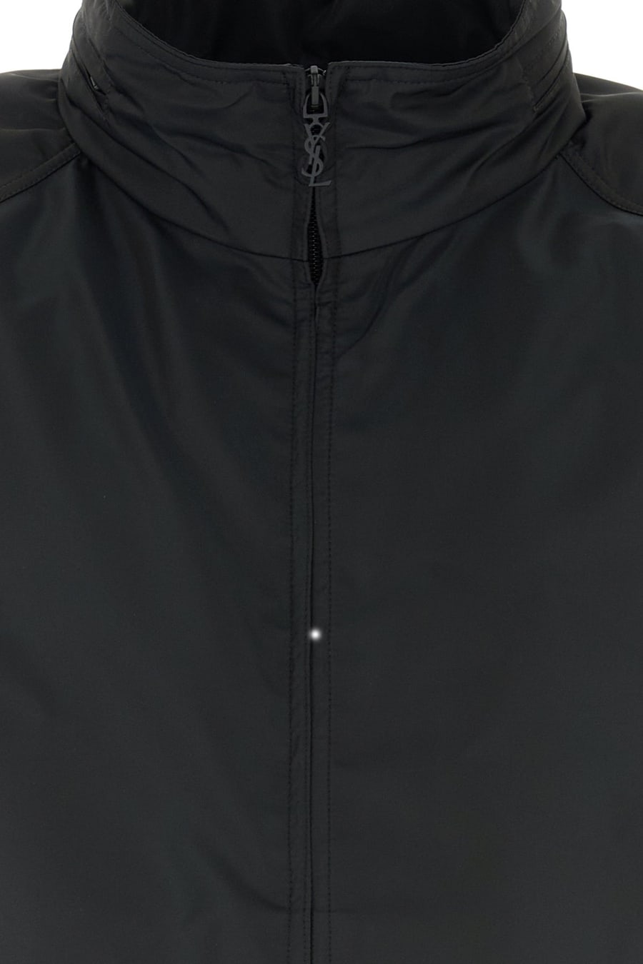 Saint Laurent Giacca a vento in poliestere nero, view 3
