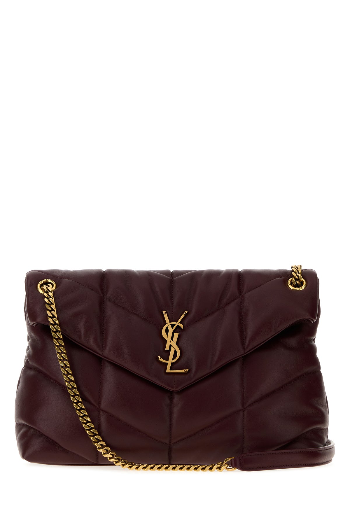 Saint Laurent Borsa a spalla LouLou media in nappa bordeaux