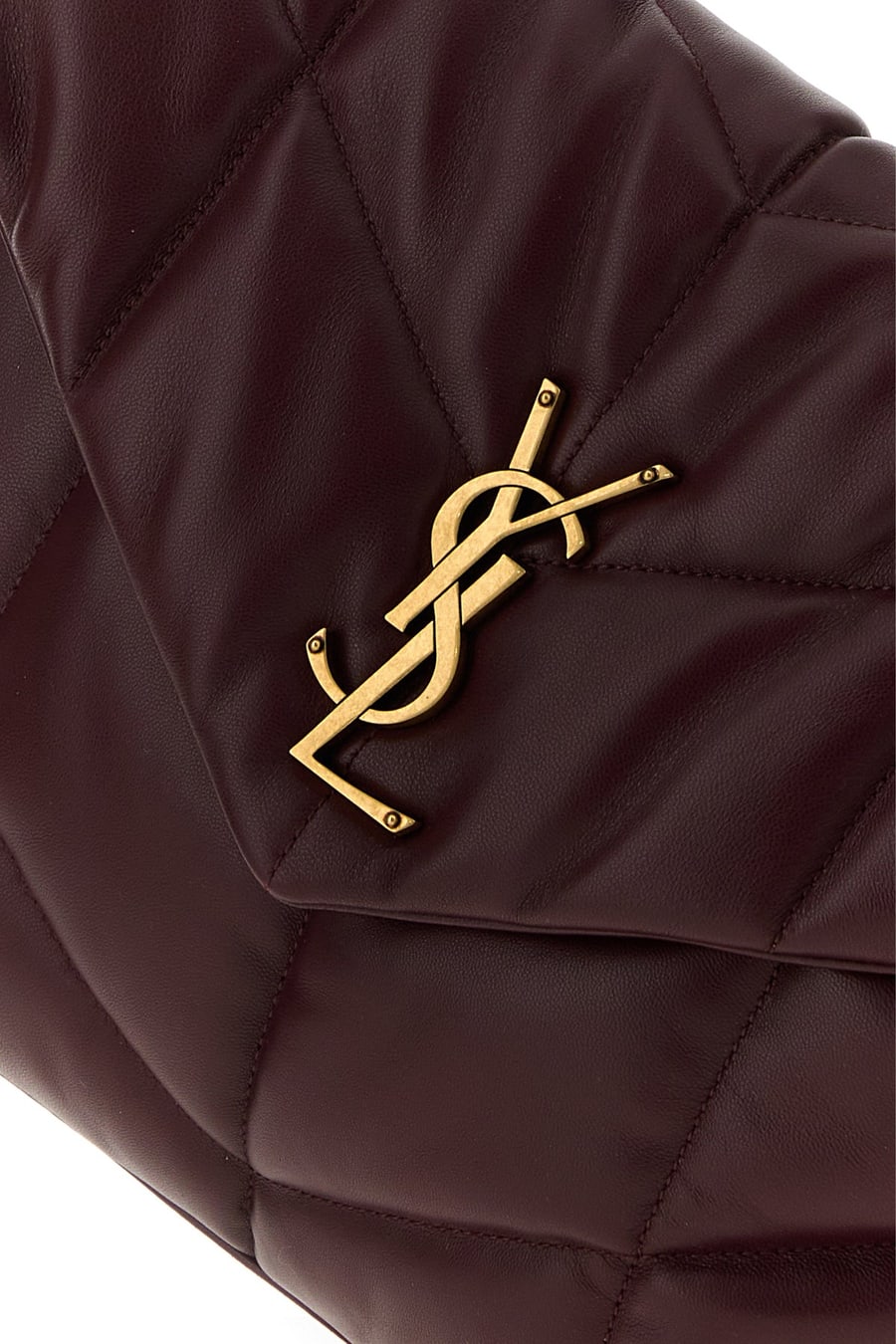 Saint Laurent Borsa a spalla LouLou media in nappa bordeaux, view 4