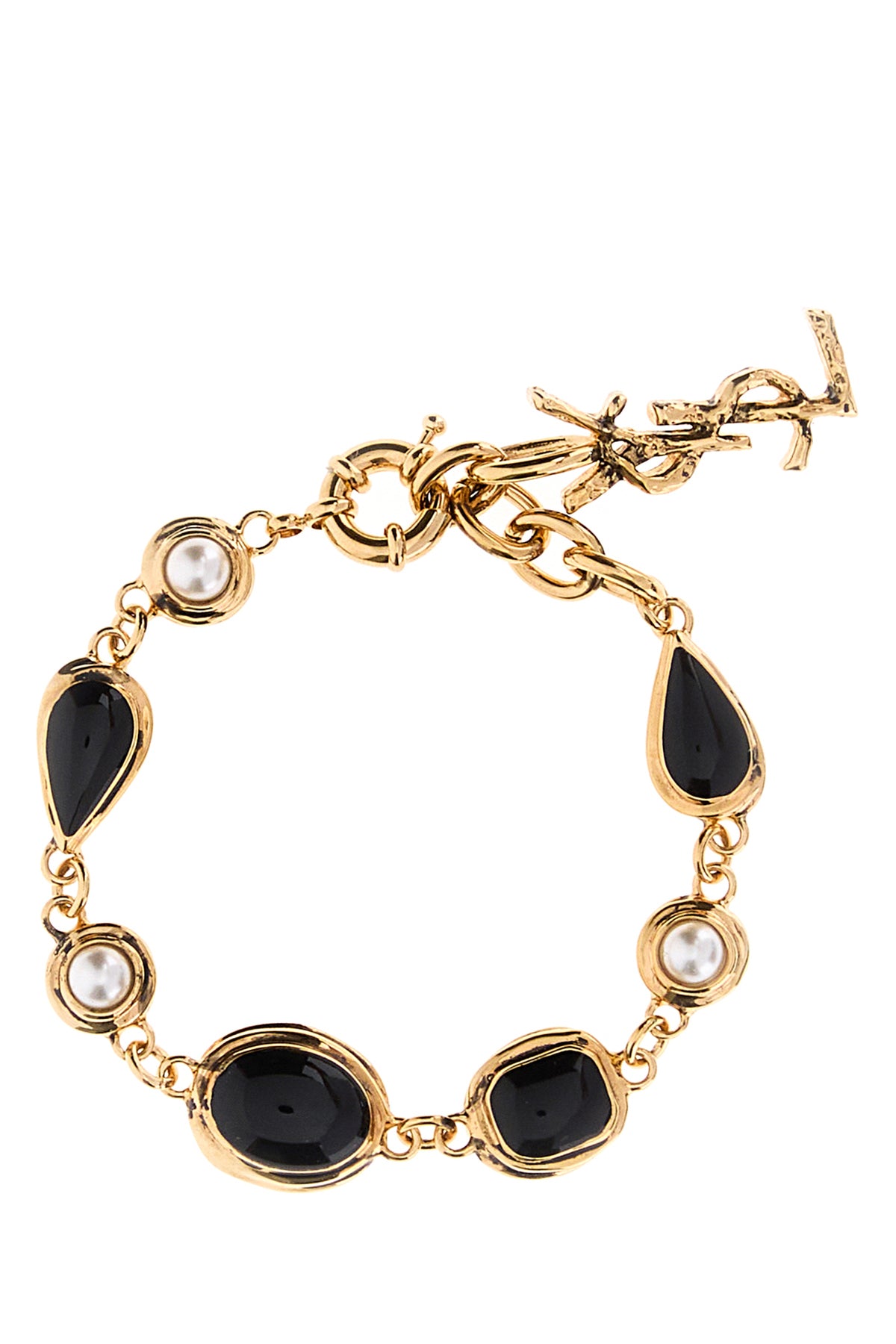 Saint Laurent Bracciale in metallo oro