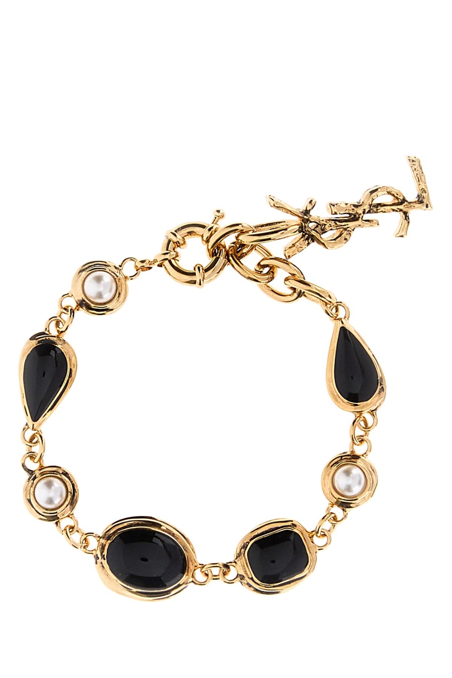 Saint Laurent Bracciale in metallo oro