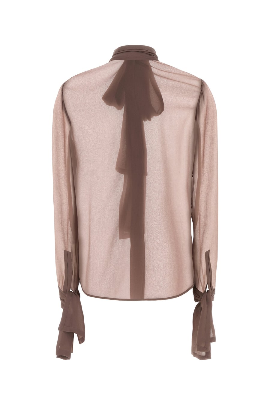 Saint Laurent Camicia in crepe rosa anticato, view 2