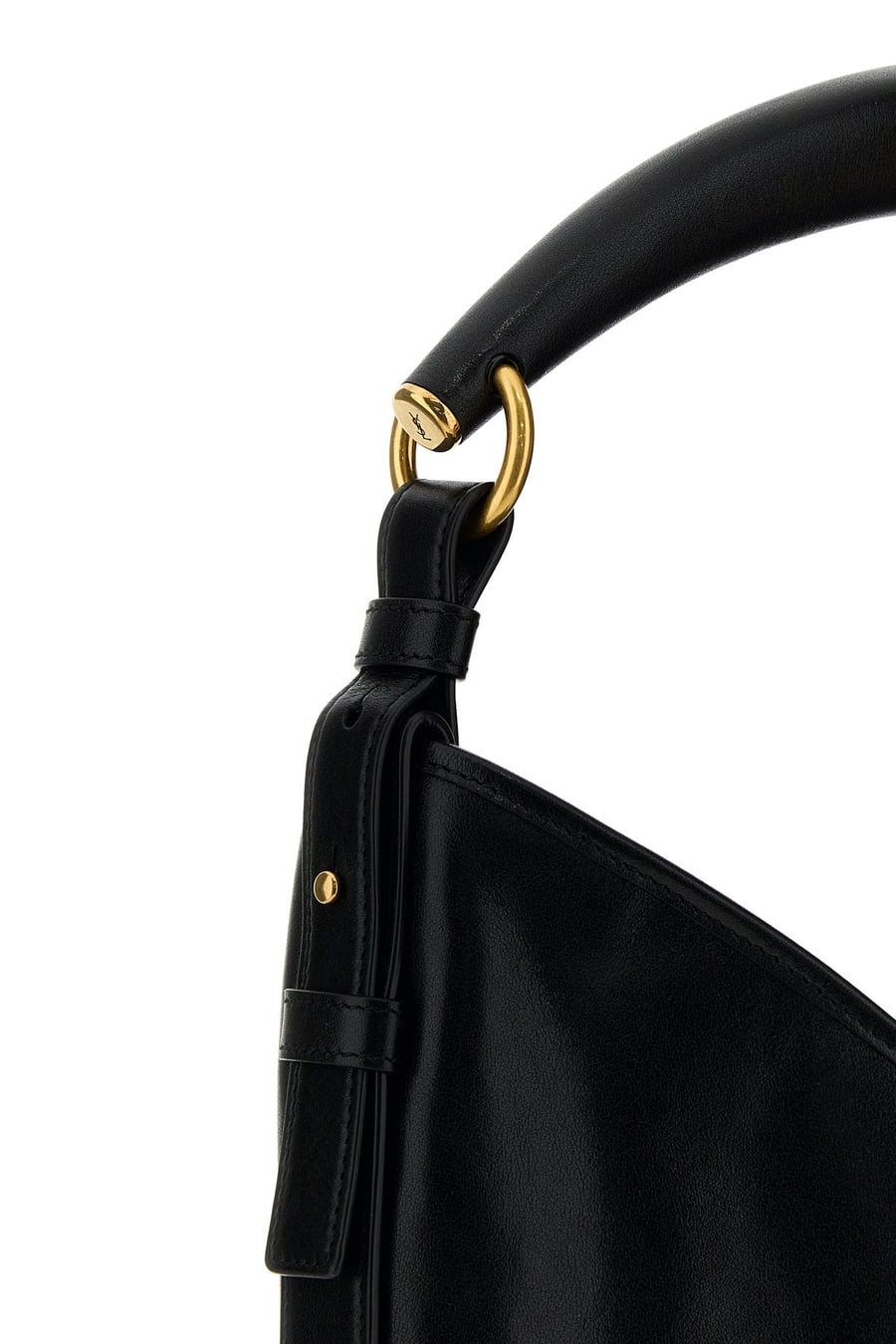 Saint Laurent Borsa a spalla Mombasa in pelle nera, view 4