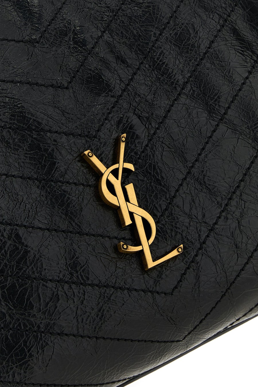 Saint Laurent Borsa shopping Niki in pelle nera, view 4