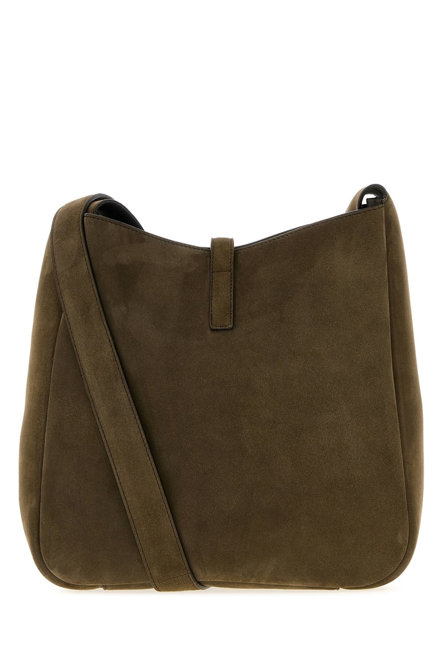 Saint Laurent Borsa a tracolla Le 5 À 7 in pelle scamosciata fango, view 3
