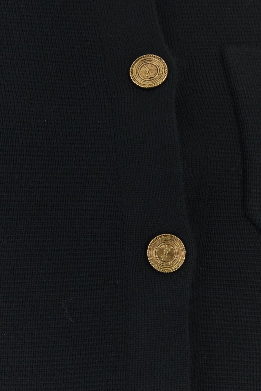 Saint Laurent Cardigan in lana nera, view 3
