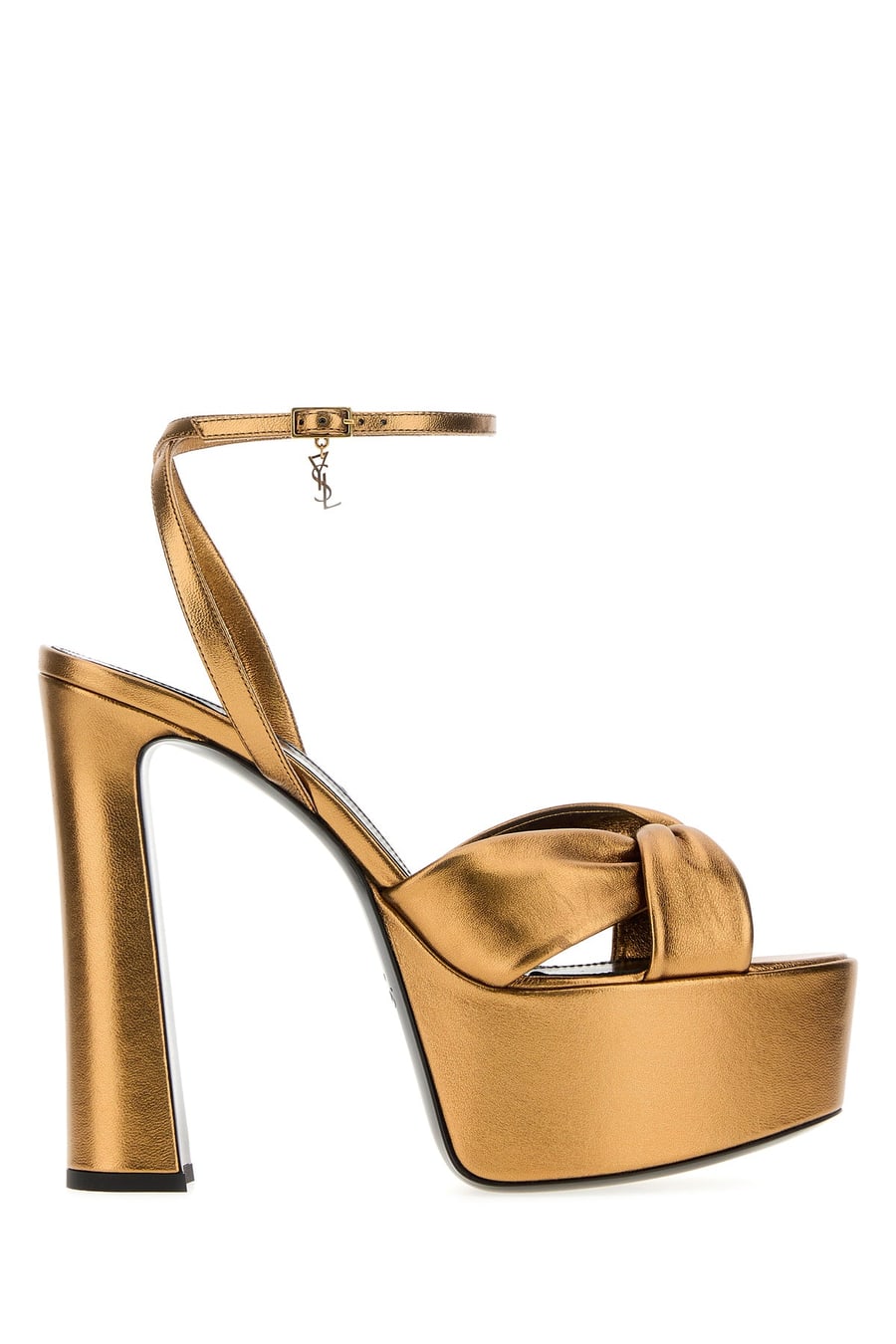 Saint Laurent Sandali Holly in pelle bronzo