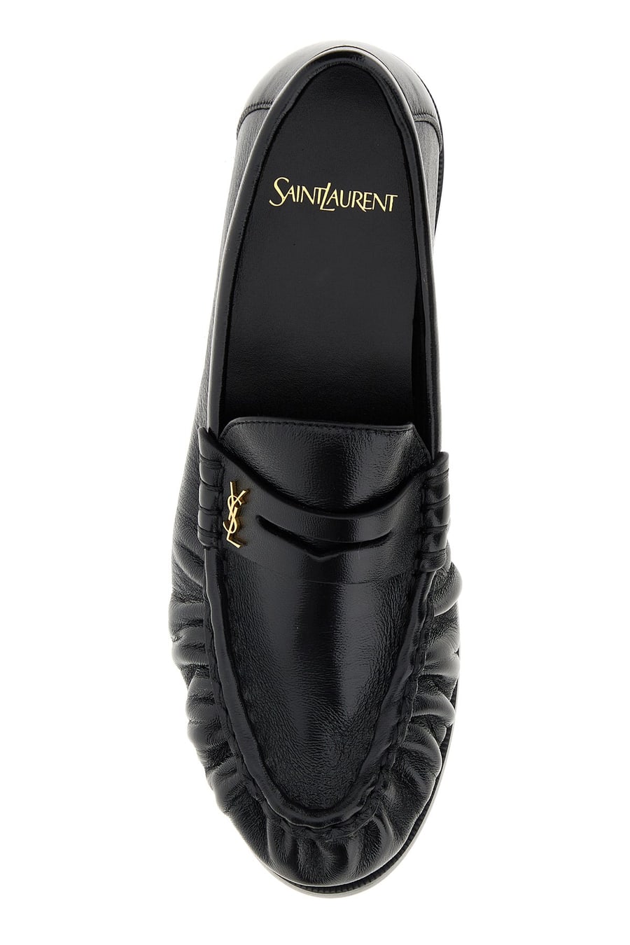 Saint Laurent Mocassini Le Loafers in pelle nera, view 4